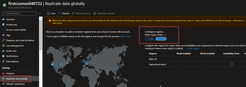 Creating Azure Cosmos DB resources from the Azure portal